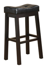 Coaster Donald Upholstered Bar Stools Black and Cappuccino (Set of 2) Model 120520